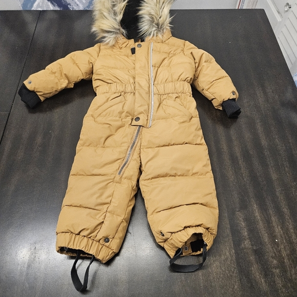 Deux par Deux Baby Unisex One Piece Baby Snowsuit Brown Sugar 24 month NWOT - Picture 3 of 9
